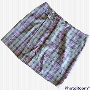 Vintage Anchor Blue Plaid Mini Skirt sz 3